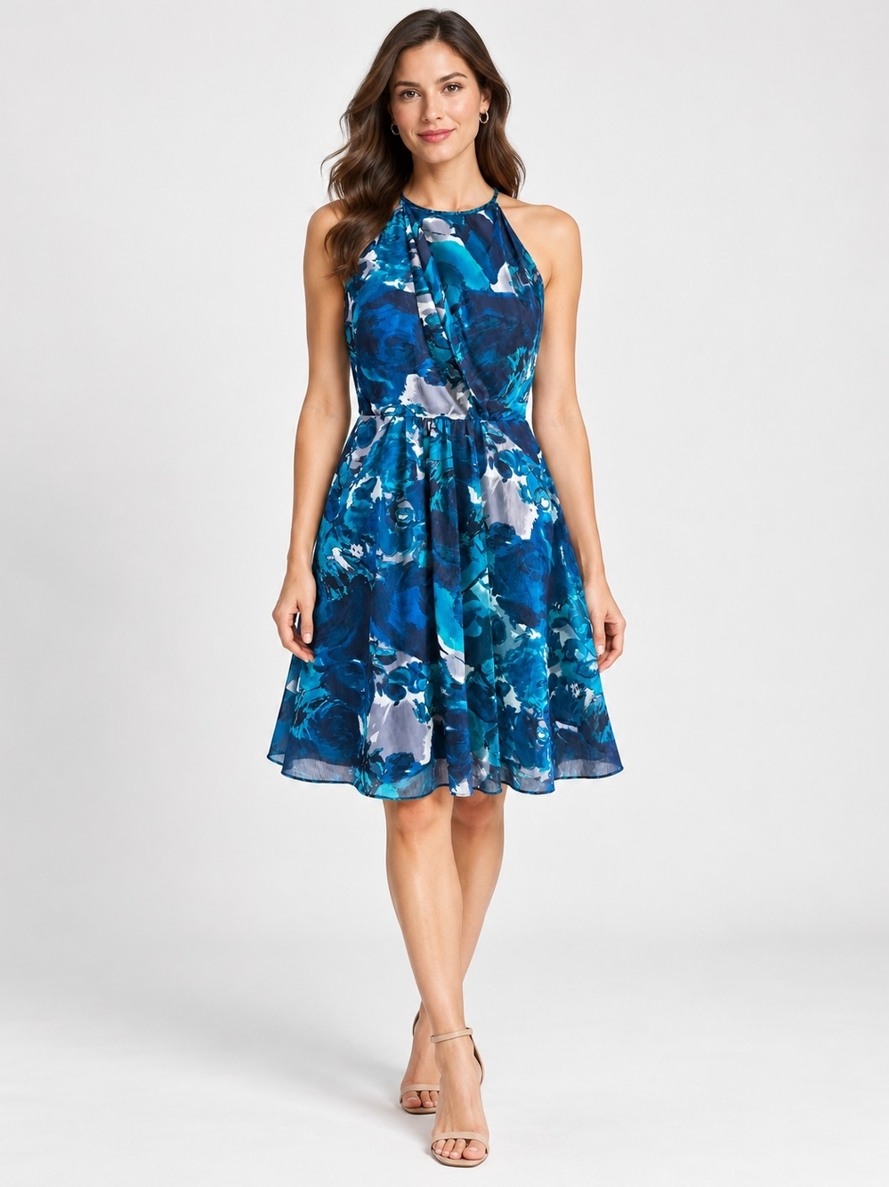 ANN TAYLOR WATERCOLOR FLORAL DRESS SZ 6